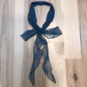 ELIZABETH GILLETT NYC | BLUE SILK LACE SCARF